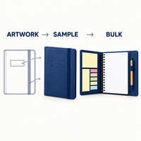 Carnet de notes A5 personnalisé LABON avec couverture en papier, logo en relief, fermeture élastique, notes adhésives, boucle pour stylo, OEM