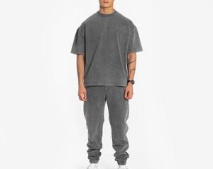 เสื้อยืดวินเทจผู้ชายปี 2025 ผ้าฝ้าย 100% ย้อมเส้นด้าย ถักแบบสั่งทำพิเศษ คุณภาพเย็บระดับพรีเมียม ทรงโอเวอร์ไซส์ ดีไซน์เรียบง่าย - Product Image 2