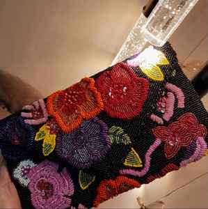 Pochette perlée à la main professionnelle brodée à la mode paillettes Style de luxe solide léger écologique soirée sûre - Product Image 6