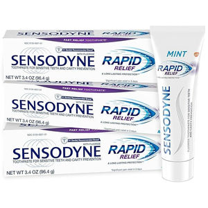 Sensodyne Rapid Relief <b>Toothpaste</b> for Sensitive Teeth, Mint with Fluoride, Adult - Product Image 1