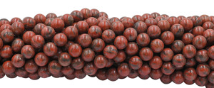 Jaspe Rojo Natural de 10 a 12 mm, Piedras Preciosas Redondas y Lisas, Hilo de Cuentas de 13 Pulgadas para la Fabricación de Joyas - Product Image 3