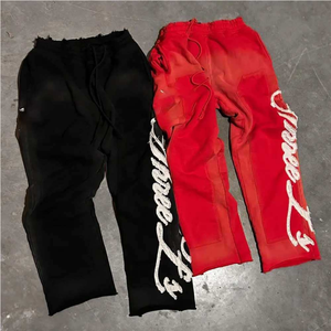 ชุดวอร์มผ้าคอตตอนน้ำหนักเบาขนาดใหญ่พิมพ์ลายพัฟแฟชั่นผ้าระบายเหงื่อชุดวอร์มสตรีทคุณภาพสูง - Product Image 3