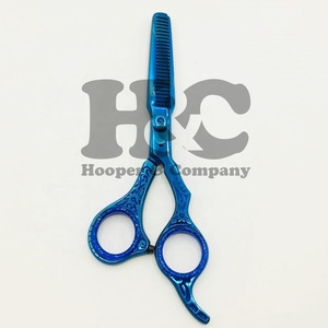 Professional Blue Straight Sharp Stainless Steel Hair Cutting Thinning Scissors Barber <b>Shears</b> Beauty Salons Sustainable - Product Image 3