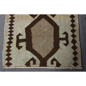 พรมสไตล์ตุรกีโบราณขนาด2,9x12ฟุตสีน้ำตาลเบจคลาสสิกวัสดุขนสัตว์เย็บปะติดปะต่อกันวัสดุลาเท็กซ์สำรองสำหรับทางเข้าเตียงโถงทางเดิน - Product Image 4