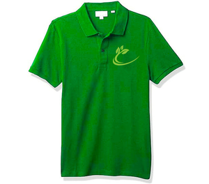 Chemise décontractée pour homme, manches courtes, vert sarcelle, en polyester/coton tricoté, infroissable, avec logo brodé sur le devant, respirante, coupe classique - Product Image 2