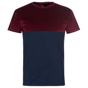 T-shirt à manches courtes et col ras du cou en coton respirant pour hommes, coupe régulière, conception de blocs de couleurs pour l'été - Product Image 5