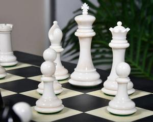 Juego de Ajedrez de Hueso de Camello Hecho a Mano de Primera Calidad, Patrón Staunton del Siglo XIX, Blanco y Negro, Rey de 3.6 cm a Precio Económico - Product Image 4