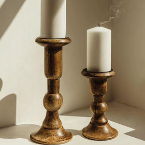 Bougeoir en bois de manguier bougeoir - Product Image 1