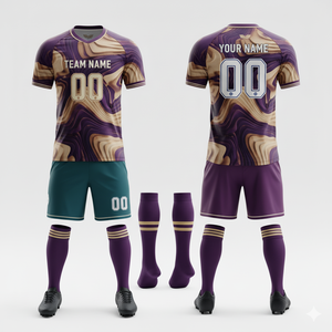 Tenue de football personnalisée Elite |   Maillot et short à séchage rapide |   Impression du nom de l'équipe, du numéro et du logo - Product Image 2