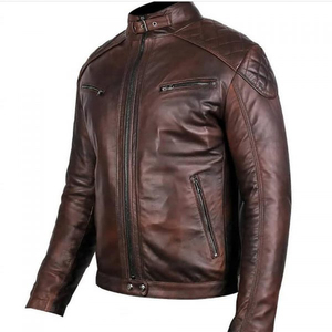 Chaqueta de piel de cordero auténtica marrón de nuevo estilo 2024, chaqueta de invierno transpirable superventas, servicio OEM, teñido liso a prueba de viento - Product Image 2