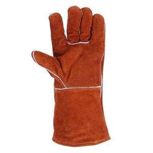 Leather Palm Work <b>Gloves</b> Cowhide Leather <b>Suede</b> Finish A Grade Premium - Product Image 4