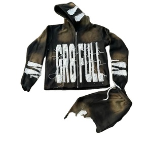 Conjunto de Sudadera con Capucha y Pantalones Deportivos Ajustados de Fabricación Personalizada - Product Image 1