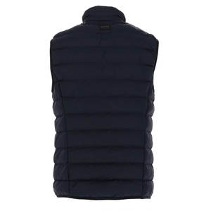 แจ็กเก็ตบุนวมรูปตัววีสีน้ำเงินเข้มสำหรับผู้ชายเสื้อนอกแจ็กเก็ตดีไซน์แบบวินเทจ - Product Image 3