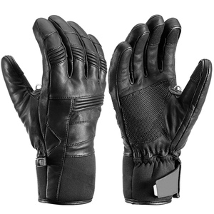 Custom Leather <b>Ski</b> <b>Gloves</b> for Cold Weather Waterproof Winter <b>Gloves</b> Touchscreen Capability Wholesale Mittens for Skiing - Product Image 1