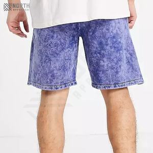 Pantalones Cortos Casuales de Verano para Hombre, Personalizados, de Poliéster/Algodón, Estilo Urbano, Lavado Ácido, Vintage, Desteñido al Sol, Estilo Francés, Desgastado, Recortados - Product Image 6