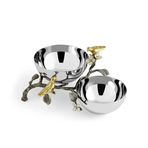 Vente en gros de bol de fruits personnalisé en acier inoxydable fournitures d'hôtel miroir qualité piédestal de table haute qualité OEM ODM d'Inde - Product Image 3