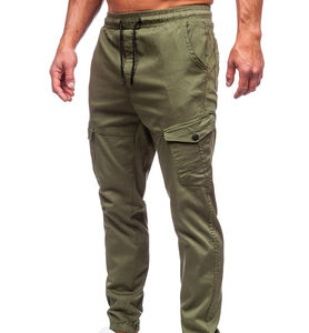 Pantalones Cargo de Lona para Hombre, Cintura Media, Estilo Casual, Transpirables, Impermeables, con Cordón, Bolsillos, Ajuste Holgado y Cómodo, para Otoño e Invierno - Product Image 5