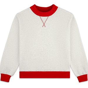 Sudadera de cuello alto Sudadera con capucha de dos tonos Varsity Sudadera de cuello simulado Sudadera de cuello alto de dos tonos - Product Image 4