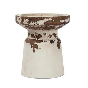 Base de Madera Rústica con Textura de Pintura Desgastada, Plataforma Circular, Base Resistente, Ideal para Exhibición de Velas - Product Image 2