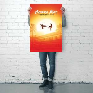 Cobra Kai Karate Kid : La Saga Se poursuit – Affiche sur toile et polyester, impression numérique, style déroulable pour décoration - Product Image 1