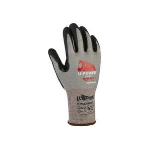 Gants de travail anti-coupure U-POWER haute visibilité gris/noir 144 paires - Product Image 1