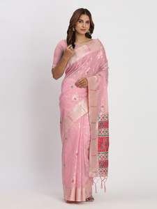 Cette belle collection de saris en coton gracieux en lin Astita à l'élégance subtile - Product Image 6