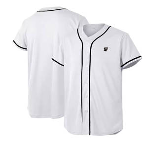 Nouveau style, faible MOQ, maillots de baseball personnalisés – Respirants, grandes tailles, manches courtes, 100 % polyester, logo personnalisé et service OEM - Product Image 1