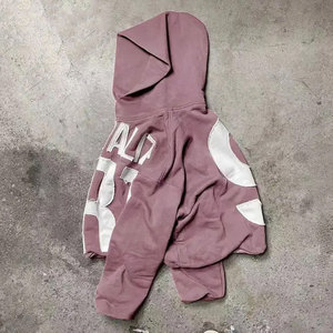 Sudadera con Capucha de Invierno con Bordado Desgastado de Moda, 100% Algodón, Ecológica, Felpa Suave, Cálida, Diseño de Bolsillo Extra Grande, Ropa Urbana - Product Image 5