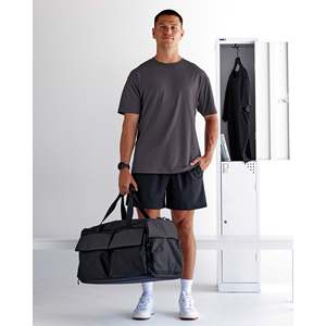 Camiseta Deportiva Ajustada de Poliéster - Color Gris Oscuro - Product Image 2