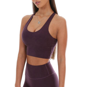 Vente chaude de haute qualité sans couture haut fille course entraînement Gym Yoga Fitness femmes sport soutien-gorge été solide réglable Outwork soutien-gorge - Product Image 1