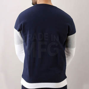 Jersey de manga larga ajustado personalizado para hombre, sudaderas con estampado sólido, ropa de invierno, gran oferta, talla grande, venta al por mayor, teñido liso - Product Image 2