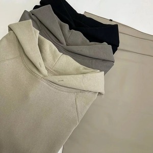 Ensembles à capuche de marque DIY avec LOGO personnalisé Costume 2 pièces à la mode Sweat à capuche surdimensionné en polaire épaisse + pantalon Streetwear - Product Image 3