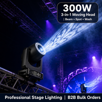 Foco Móvil LED BSW 3 en 1 con DMX512, Activación por Sonido, Gobo de Cristal, 7 Colores, Prisma de 13 Gobos, 540° de Giro, 21 Canales, Pantalla LCD para Escenario DJ