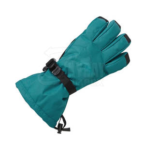 ถุงมือสกีแฟชั่นสำหรับผู้ชายสีเขียวเข้มทำจากหนังคุณภาพสูงสำหรับฤดูหนาว - Product Image 5