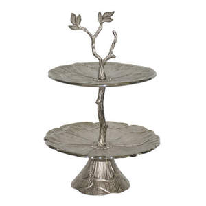 ขาตั้งเค้กอะลูมิเนียมรักษ์โลก ออกแบบโดยดีไซเนอร์ สีและโลโก้ปรับแต่งได้ สำหรับตกแต่งงานแต่งงาน มีตัวเลือกแบบ 2 ชั้น/3 ชั้น ขายส่ง - Product Image 1