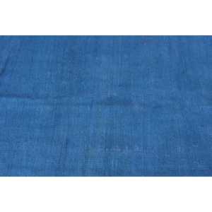 Alfombra Turca de 3.8x9.6 pies, Alfombra Vintage, Alfombra Ikat Azul y Blanca - Product Image 5