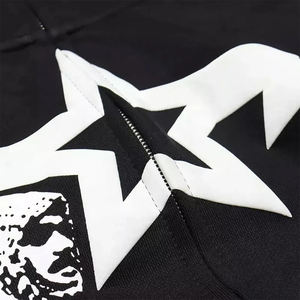 Custom All Over Print <b>Hoodie</b> Puff Printing Cotton <b>Zip</b> <b>up</b> <b>Hoodie</b> Zipper Heavyweight Fleece <b>Full</b> <b>Zip</b> <b>up</b> <b>Hoodie</b> - Product Image 4