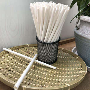 Pajitas de Papel Desechables 100% Biodegradables de Caña de Azúcar, Ecológicas, de Color Natural, Ideales para Viajes, Restaurantes y Eventos - Product Image 2