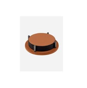 Sublimation Brown Leather Tea Stone <b>Coasters</b> Set Leather Beer Bulk Leather <b>Coaster</b> <b>for</b> <b>Drink</b> and at Low Price - Product Image 5
