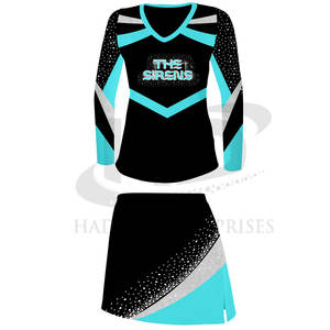 Uniforme de pom-pom girl léger de couleur unie uniforme de pom-pom girl de qualité supérieure sur mesure - Product Image 4