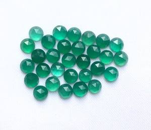 25 Pcs Naturel Vert Onyx 4mm Rond Rosecut 3mm Épaisseur Gemstone 4.35 Cts Lot Iroc Ventes Haute Qualité Lâche Pierre Facettes Cabine - Product Image 3