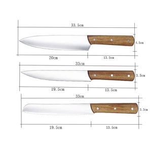 Cuchillo de Cocina de Acero Inoxidable de Alta Calidad con Mango de Madera - Product Image 4