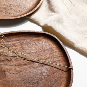 WOODEN TRAY DECOR for <b>Coffee</b> <b>Table</b> Original Oval Board Set <b>Small</b> Eco Friendly Classic Wood Trays Natural Summer Decorative Gift - Product Image 6