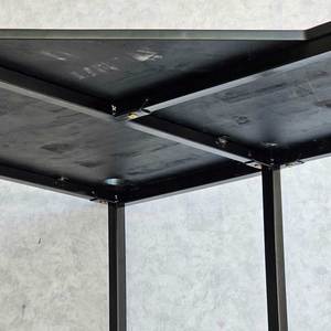 120x120cm Corner <b>Computer</b> <b>Desk</b> High Quality Rubberwood with Iron Legs Easy Assembly Colorful Finish-CD68024 - Product Image 5