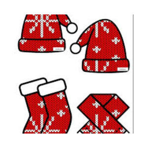 Vente en gros de chaussettes de Noël à lettre rouge personnalisées en laine fine tricotée pour enfants - Product Image 2