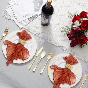 Rond de serviette en jute de luxe, décor de table de fête de mariage en forme vintage unique, rond de serviette exclusif, noël indien - Product Image 4