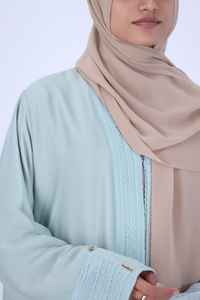 Custom 2 Piece Crepe Abaya with Khimar <b>Set</b> Plain <b>Women</b> Muslim Dress for Prayer Islamic Clothing Wholesale Ramadan Eid Abaya - Product Image 2