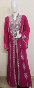 2024มาใหม่สไตล์เรียบง่ายสไตล์ abaya แฟชั่น Maxi สำหรับผู้หญิงชุดมือลูกปัดเลื่อมทำงานงานแต่งงานคืนฮันนีมูนของขวัญชุดปาร์ตี้ - Product Image 6