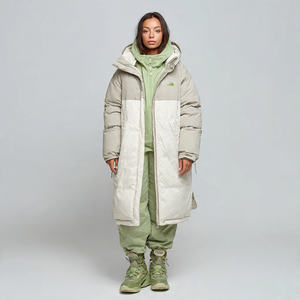 Veste matelassée en tricot d'hiver pour femmes Longue X-Longue à capuche Coupe-vent Écologique Vêtements de rue Vêtements d'extérieur - Product Image 4