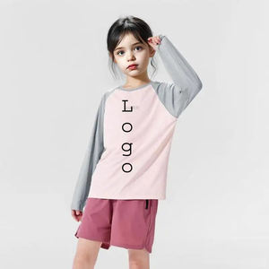 Enfants garçons décontracté T-shirt à manches longues Logo personnalisé 100% coton pas cher prix de gros - Product Image 5